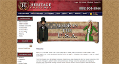 Desktop Screenshot of heritagecostumes.com